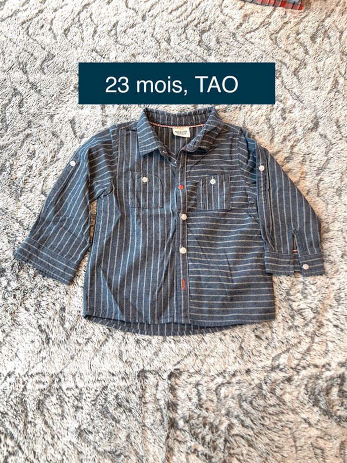 Chemise bleue rayures style jean TAO G2a