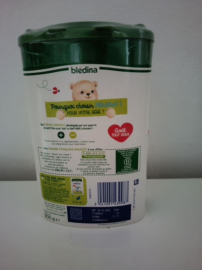 Lait 1er âge en poudre - BLEDILAIT - Boite de 900 g - photo numéro 3