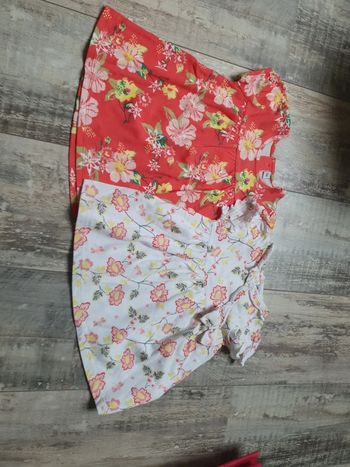 2 Tuniques fille 12 mois