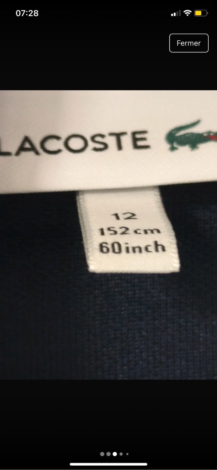 Veste zippee Lacoste - photo numéro 2