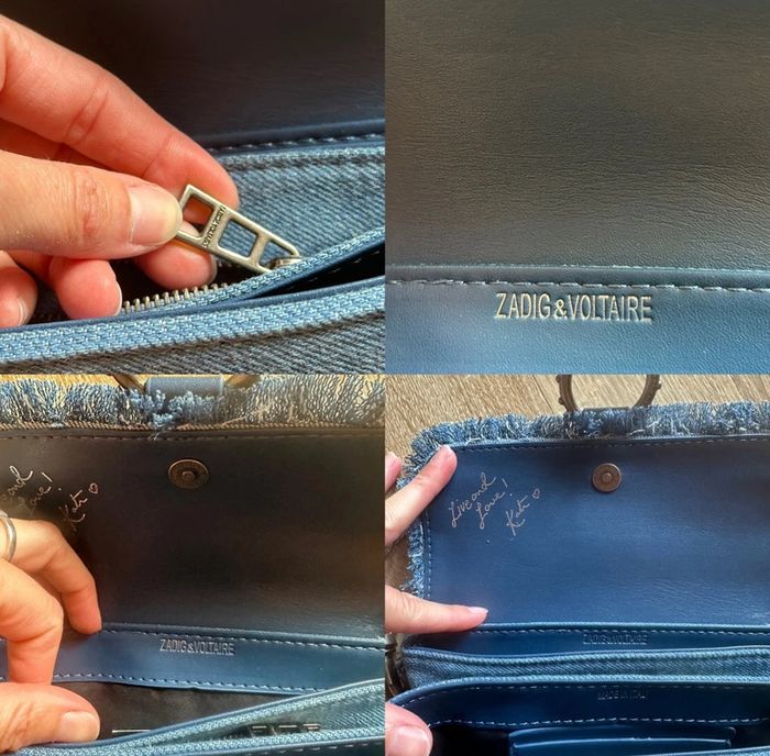 Sac Kate Wallet Glitter Storm édition Kate Moss bleu jean - Zadig&voltaire - photo numéro 16