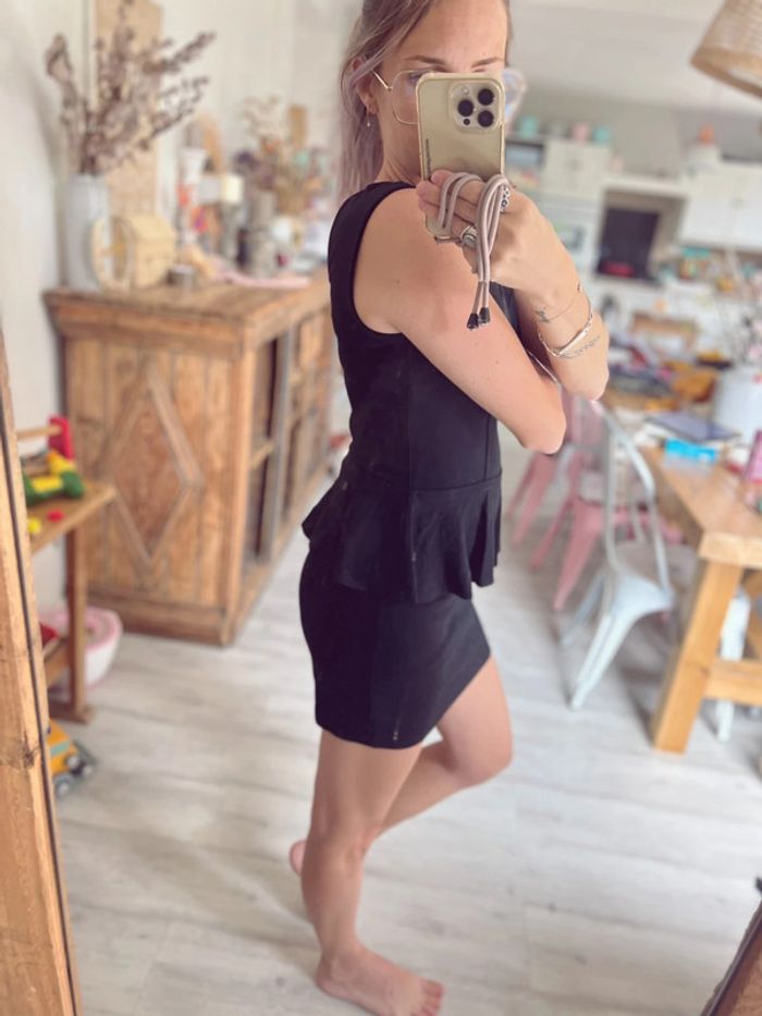 Robe femme noir et décolleté transparent - photo numéro 3