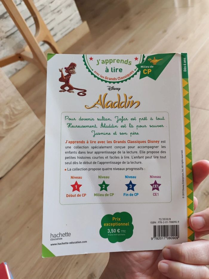 J'apprends à lire avec les grands classiques Disney milieu cp- Aladdin - photo numéro 2
