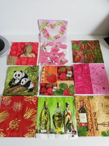 Lot de 10 serviettes en papier pour serviettes loisirs créatifs