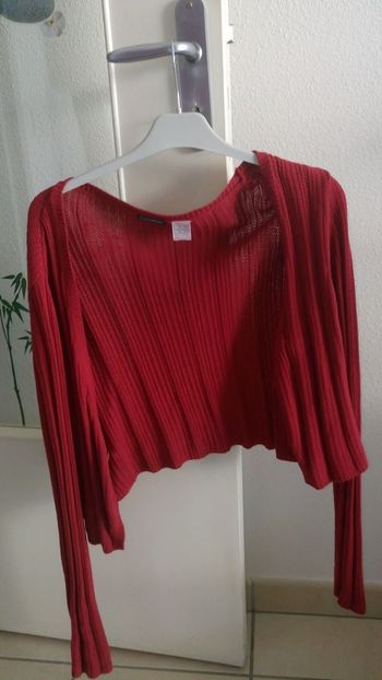 gilet court Manche longue