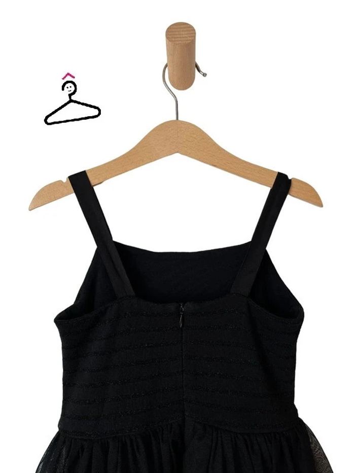 Superbe robe noire bi-matière à bretelles - Petit Bateau 6 ans (114cm) - photo numéro 6