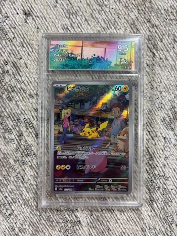 Carte Pokémon Japonaise Pikachu 173/165 Gradée Collect Aura 9.5