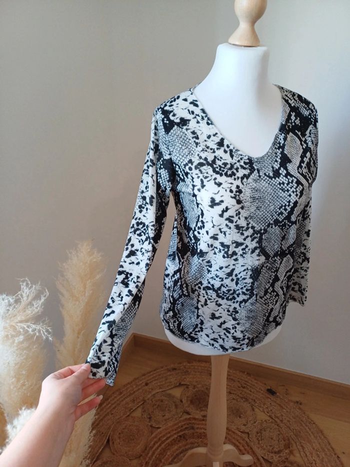 Blouse grise à motifs Pittarello taille M 38 - photo numéro 5