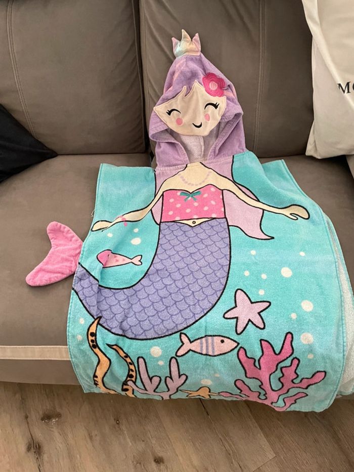Poncho de bain sirène 3-4 ans