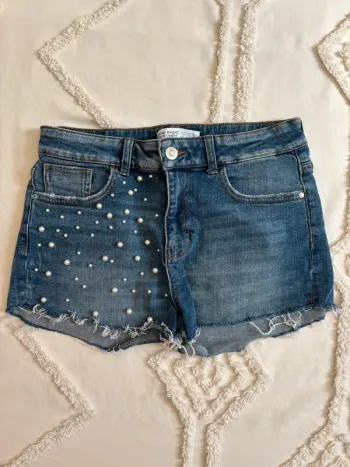 Short en jean perlé Zara Basic – taille 36