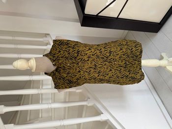 Chemise sans manches Zeeman jaune moutarde à motif zebré noir