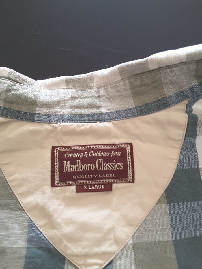 Chemise à carreaux, coton et lin – Malboro Classics – X Large - photo numéro 3