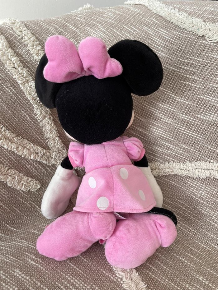 Peluche doudou 37cm Disney Minnie souris rose à pois blanc très bon état - photo numéro 4