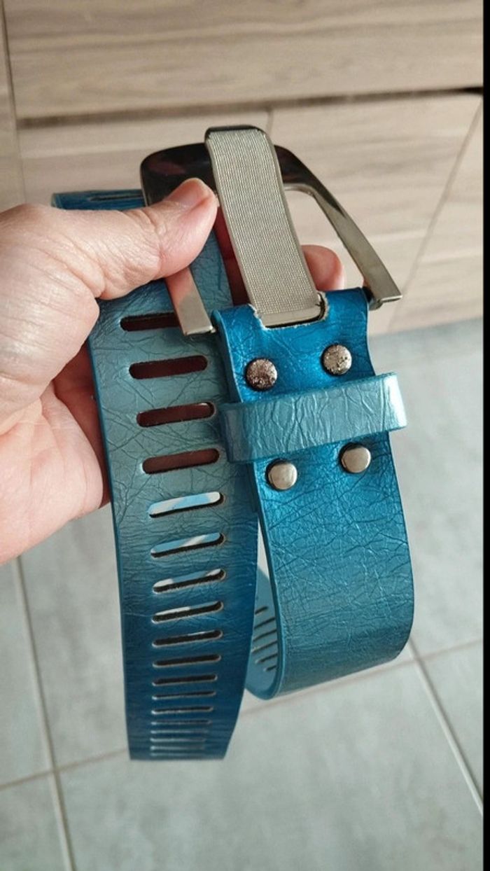 Ceinture deux nuances de bleu 85 cm - photo numéro 8