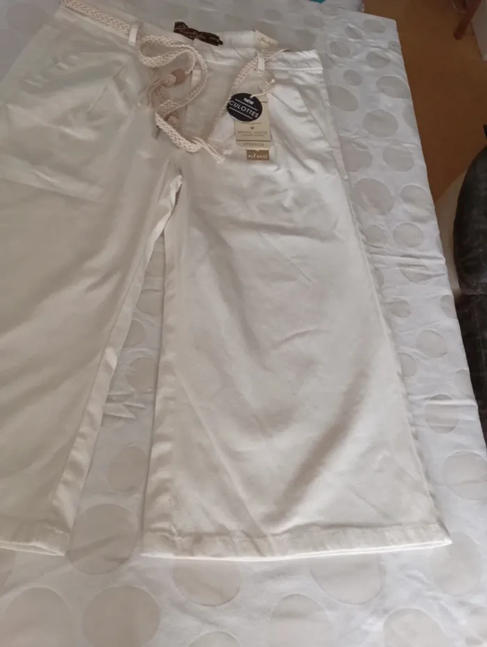 Bermuda short jupe culotte femme Fresh Made taille 38 avec ceinture neuf - photo numéro 2