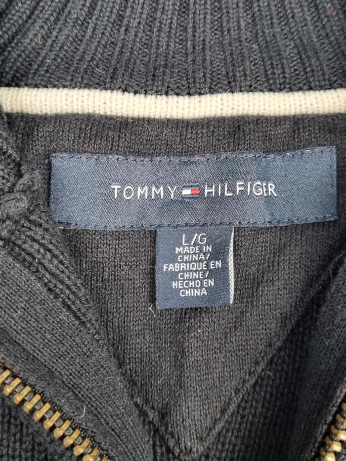 Veste zippée Tommy Hilfiger noire – Taille L Homme (mesures en photos) - photo numéro 6
