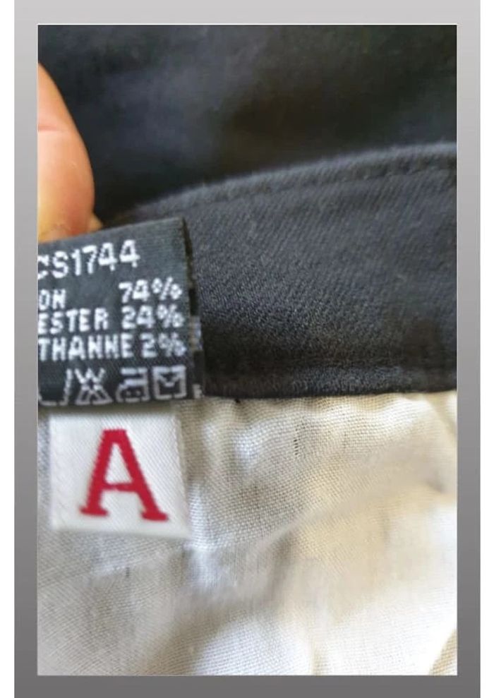Pantalon en toile femme Carla Simoni T36 long 104cm noir - photo numéro 8
