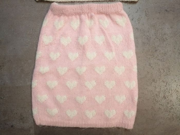 Ensemble jupe et pull tricoté main 4/6 ans Phildar - photo numéro 4