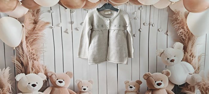 Gilet beige bébé fille 12 mois en Maille douce