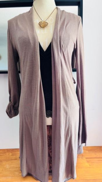 🌸 très long gilet marron clair R2banjo