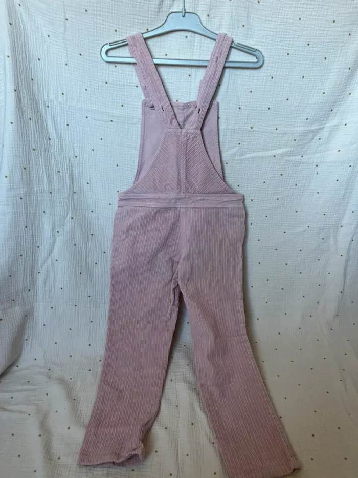 Salopette Bonton velours rose – Taille 8 ans - photo numéro 2