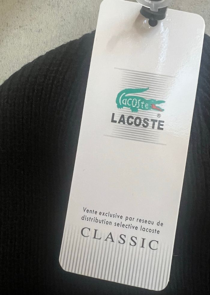 Bonnet Lacoste Taille Unique Noir Neuf avec étiquette - photo numéro 2