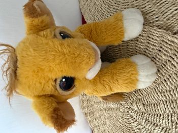 Peluche vintage Simba, lionceau du Roi Lion, Disney Mattel, 1993, 30 cm, souple