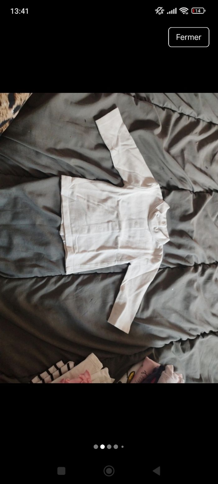 Tee shirt manche longue bébé fille taille 6 mois - photo numéro 2