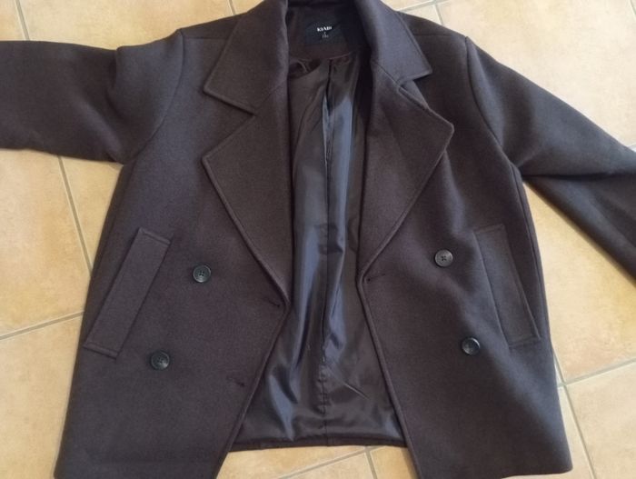 Manteau marron foncé femme taille S neuf - photo numéro 3