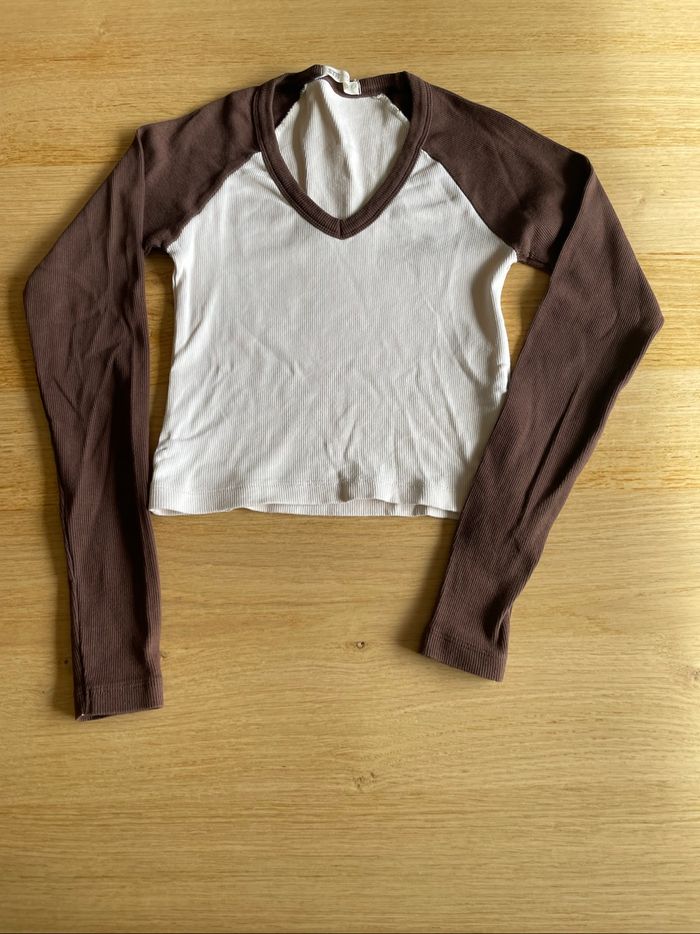 T-shirt court manches longues, taille S