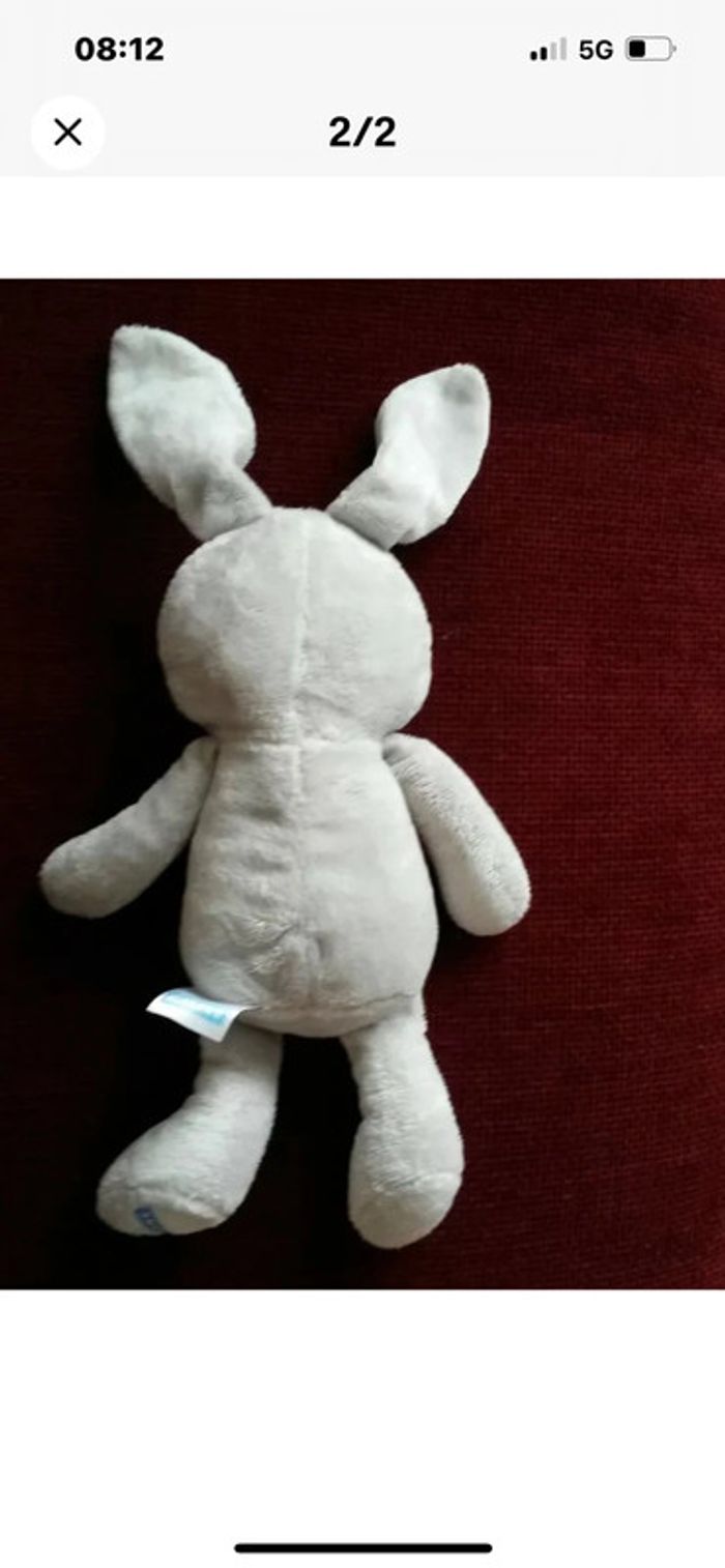Peluche doudou lapin klorane - photo numéro 2