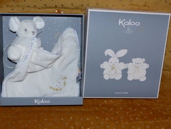 Doudou souris Caline couverture perle Kaloo 🐰Neuf