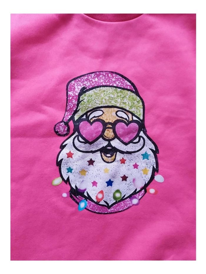 Sweatshirt hoodie oversize pull de Noël 11-12 ans Père Noël - photo numéro 3