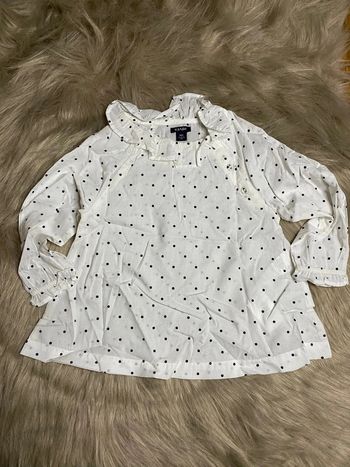 Blouse pois marine