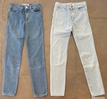 Lot 2 jeans skinny taille 30 (10/12 ans)