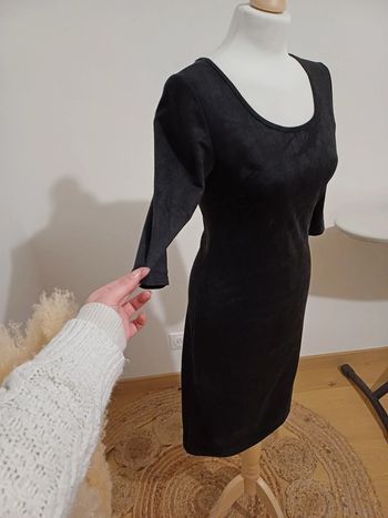 Robe noire chic en suédine SHK Mode taille XS/S 34/36