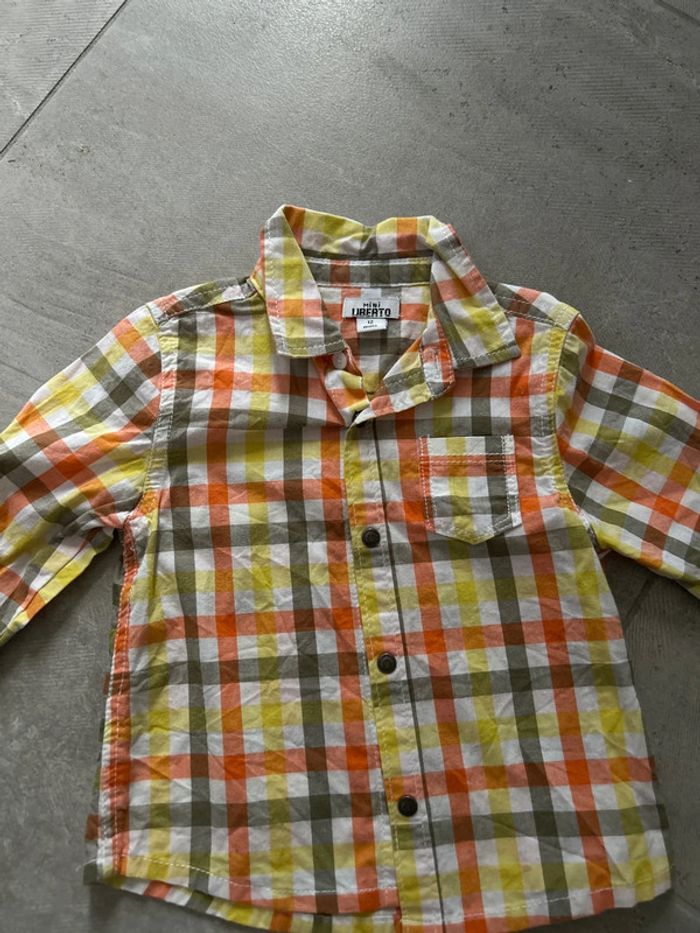 Chemise carreaux + haut bébé 12 mois - photo numéro 4