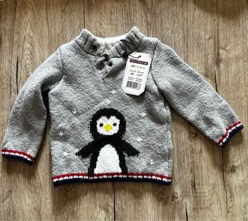 Pull gris bébé mixte Sergent Major 6 mois NEUF 🐧