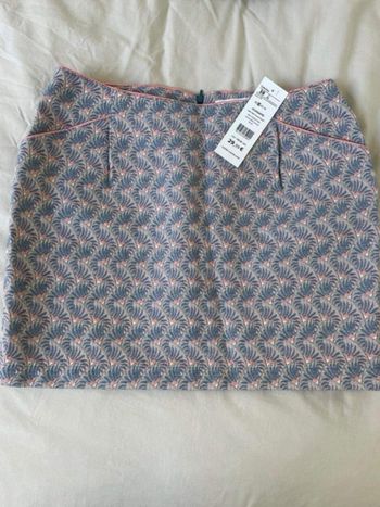 Jupe cache cache 38 neuve rose bleu doré