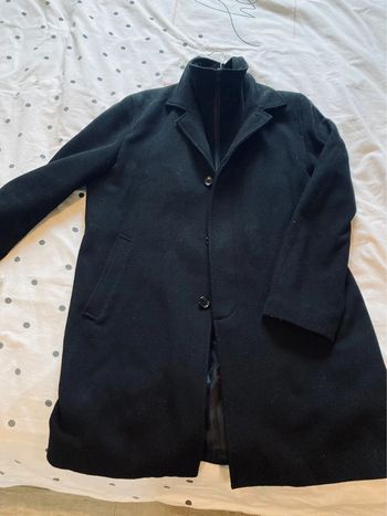 Long manteau homme zippé avec col