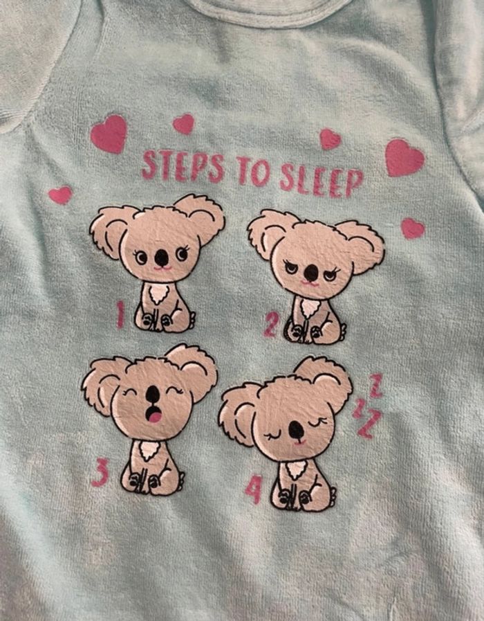 Pyjama velours, fille, 3 mois - photo numéro 2
