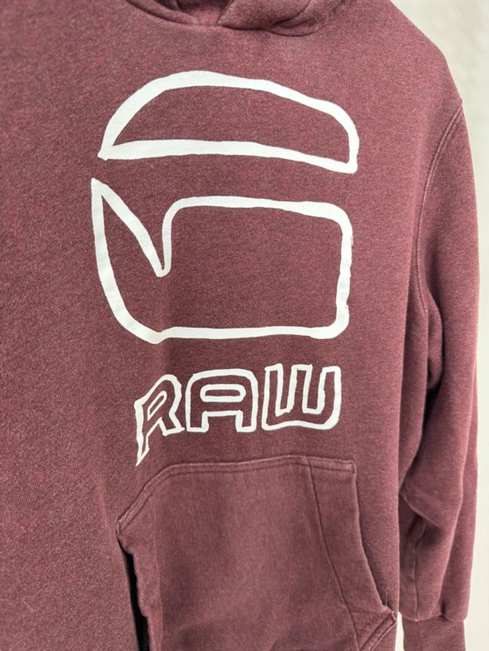 Sweat à capuche/Hoodie bordeaux G-Star Raw taille M - photo numéro 4