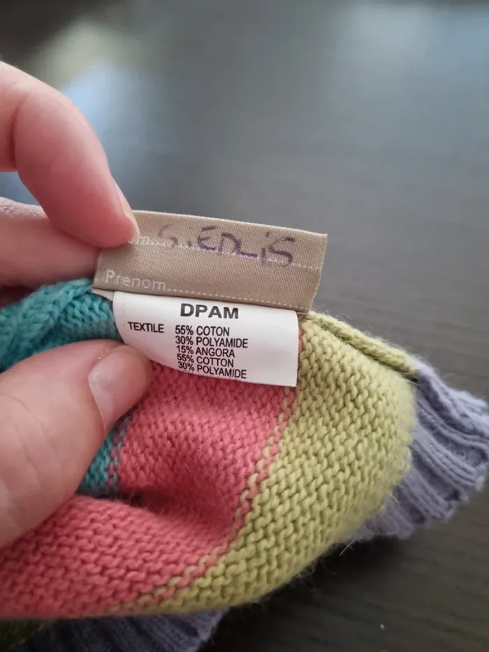 Bonnet enfant du pareil au même multi colore très bon état - photo numéro 3