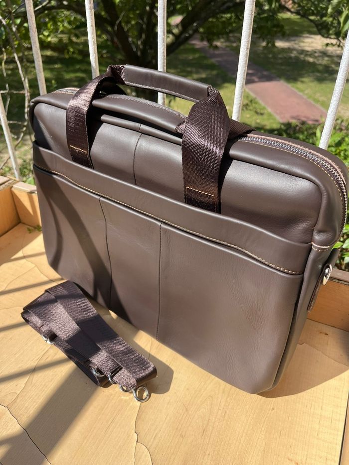 Sac business en cuir vachette marron neuf avec étiquette - photo numéro 10