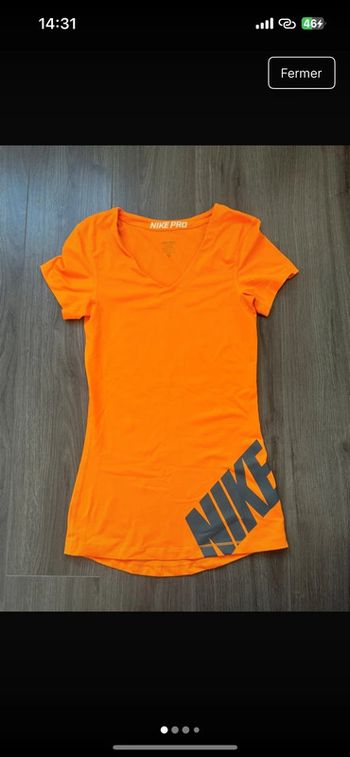 Teeshirt orange Nike taille XS