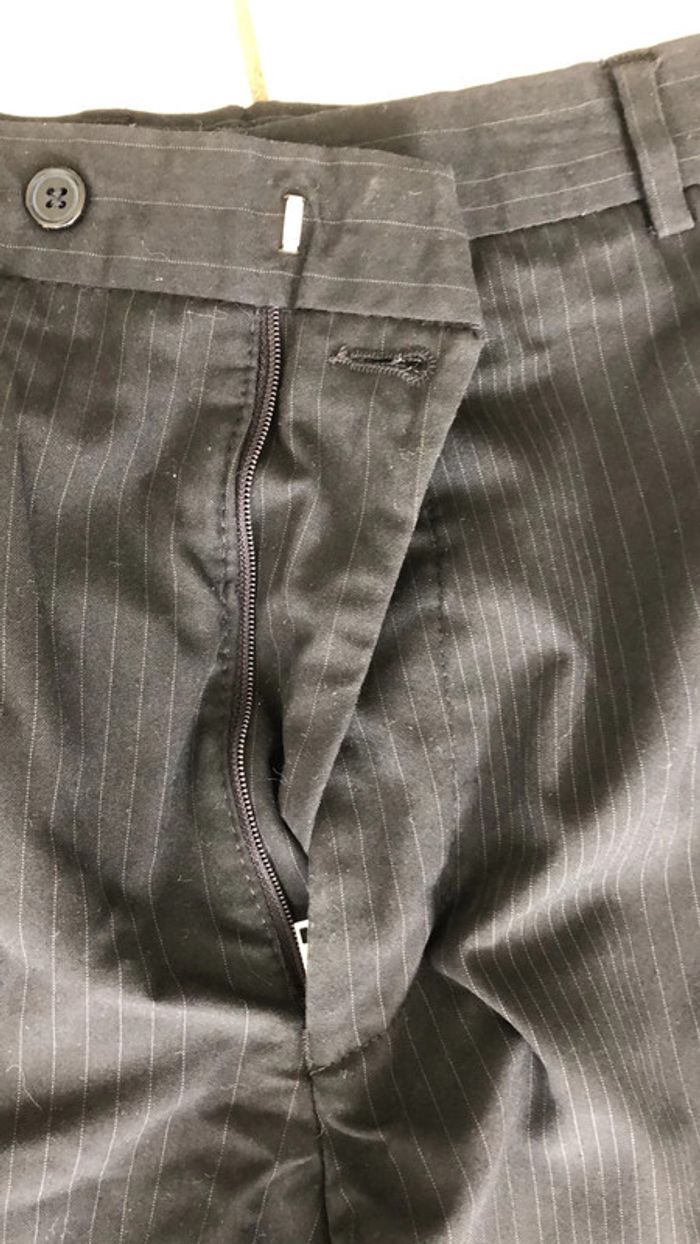 Pantalon costume Jules 46 / 36 noir rayé blanc - photo numéro 2