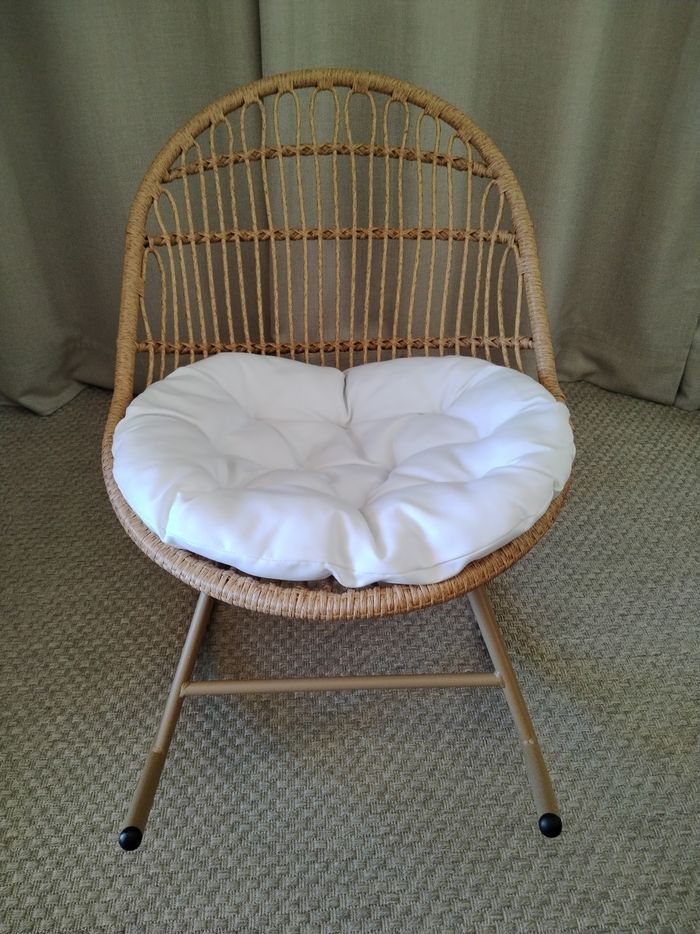 Siège à bascule en rotin - photo numéro 2