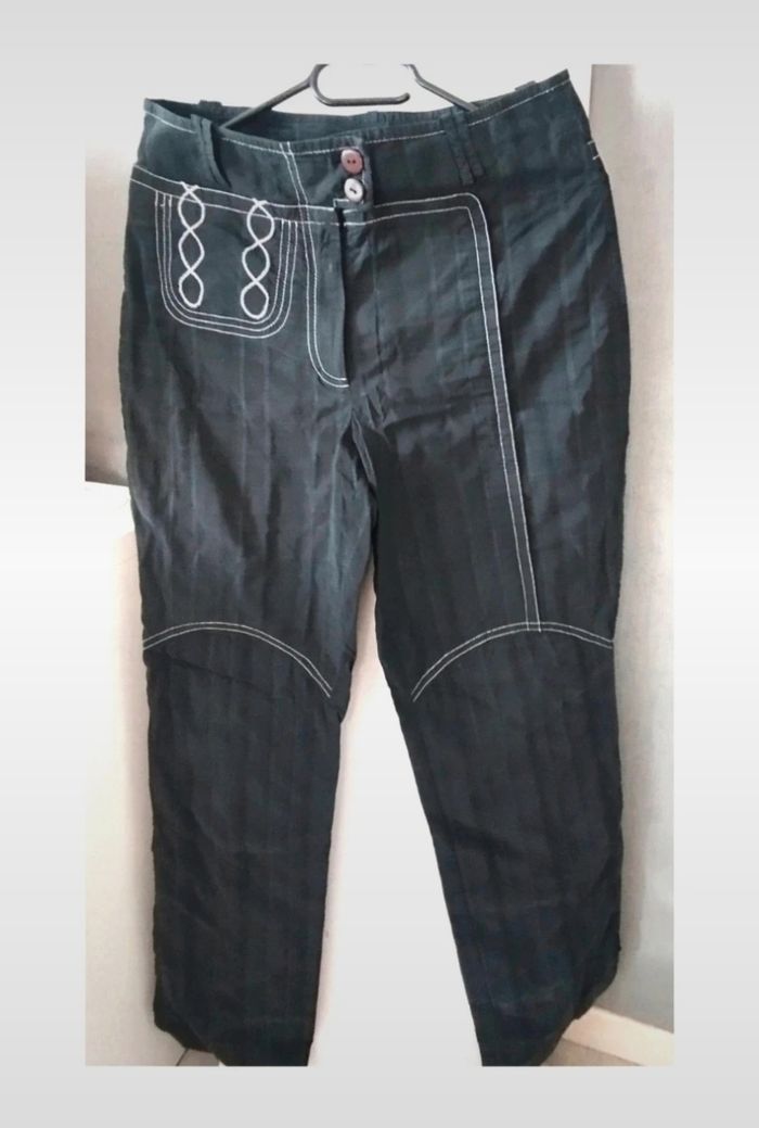 Pantalon Lauren Vidal femme  taille S gris