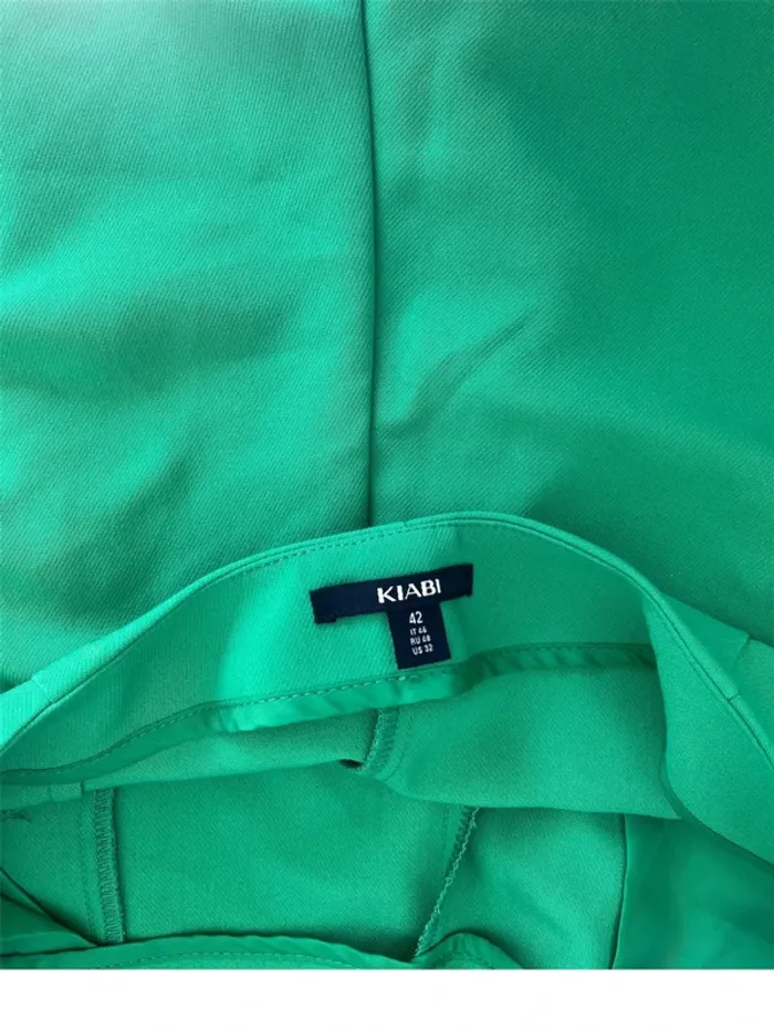 Short Kiabi ALY84 vert taille haute à boutons dorés – style marin - photo numéro 4
