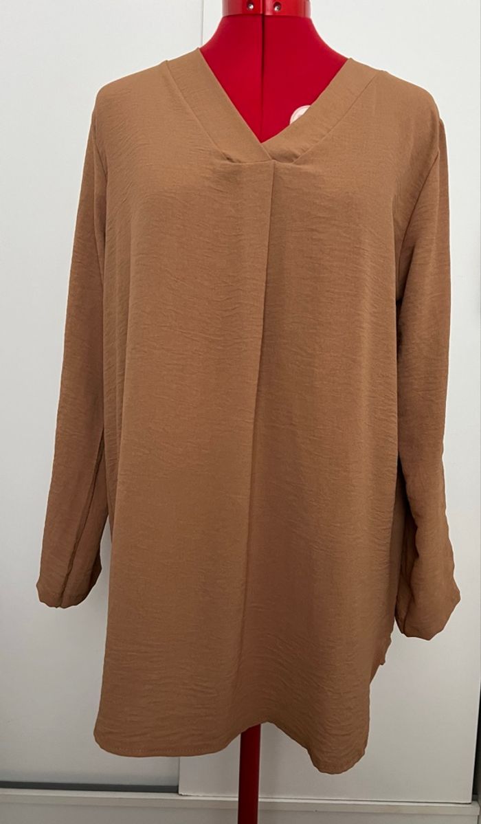 Tunique robe voile camel Les Follies - photo numéro 2